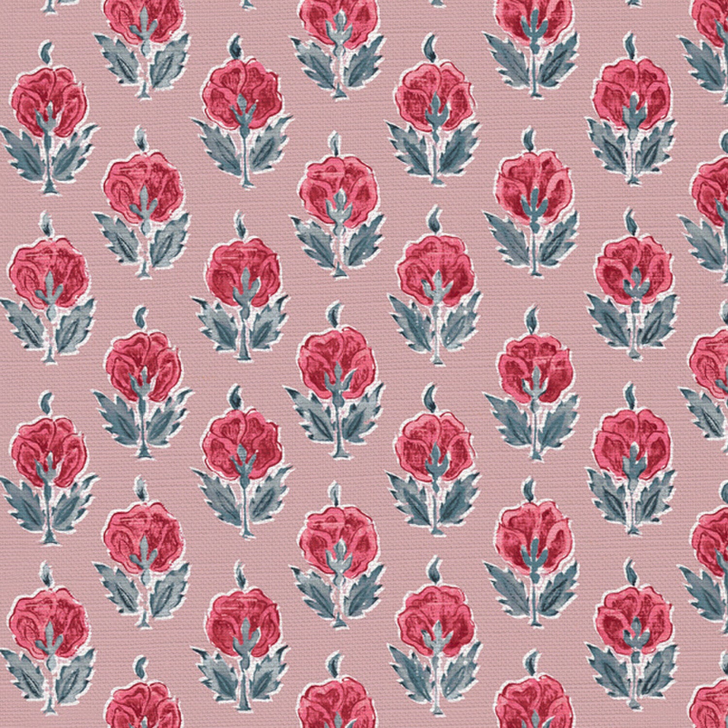 CW: Warm red and blue soft pink ground | BASE: Luxury Linen | HERO