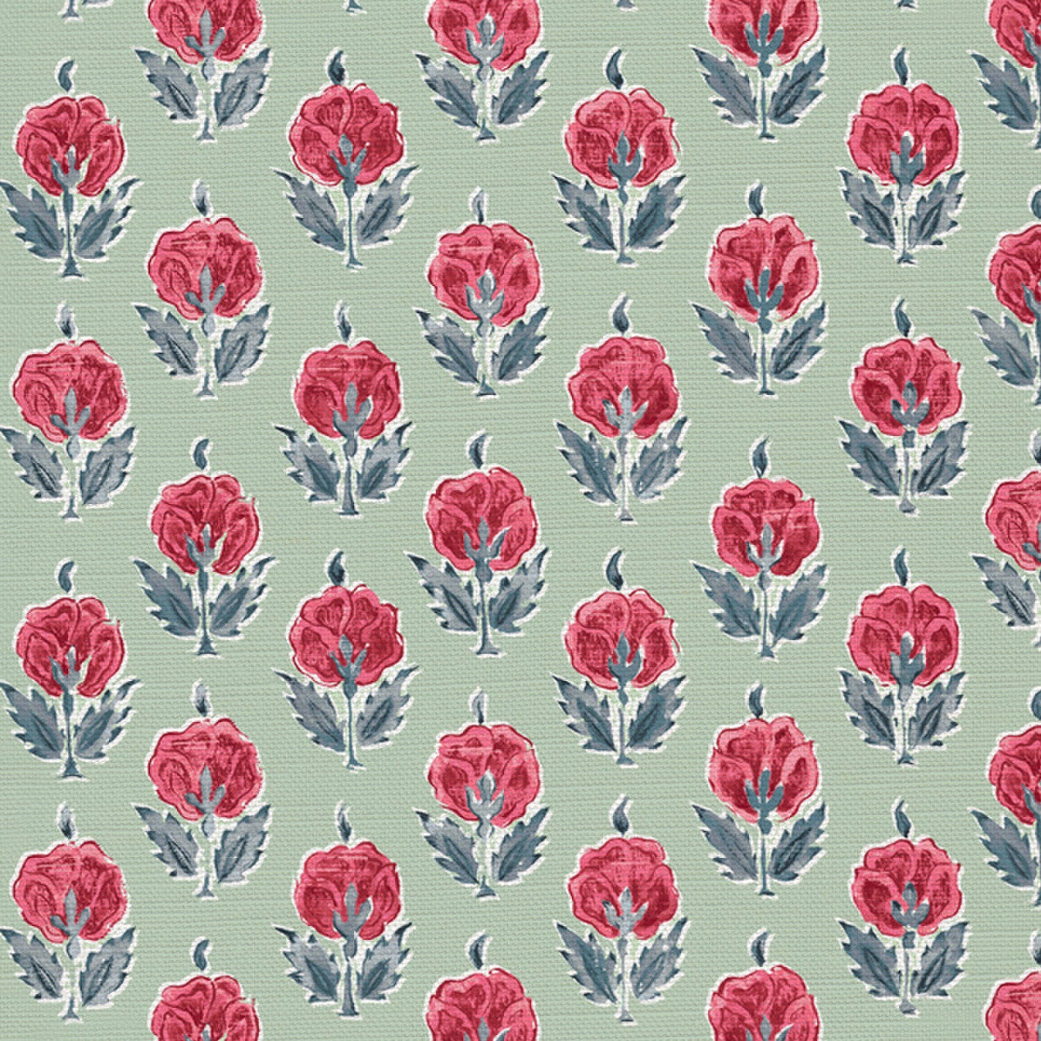 CW: Warm red and blue soft sage ground | BASE: Luxury Linen | HERO