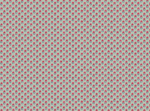 Warm red and blue soft sage ground