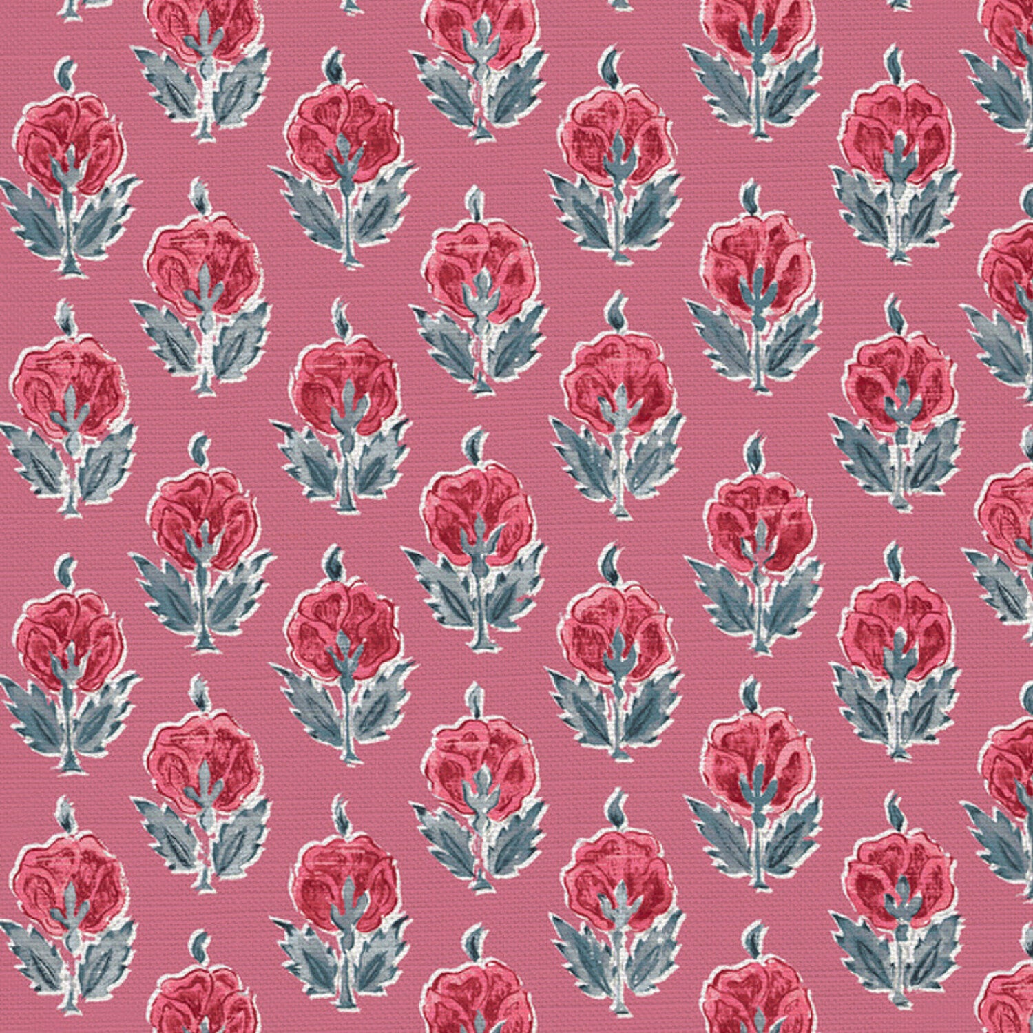CW: Warm red and blue with red pink ground | BASE: Luxury Linen | HERO