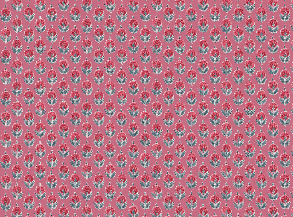 CW: Warm red and blue with red pink ground | BASE: Luxury Linen