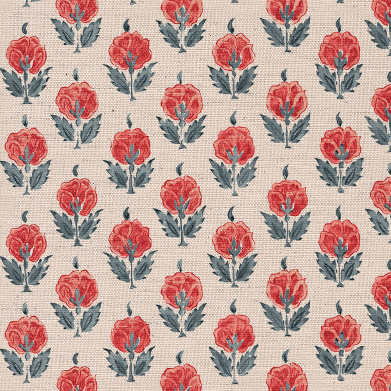 CW: Coral and grey blue | BASE: Mercia Linen & Natural Luxury Linen | HERO