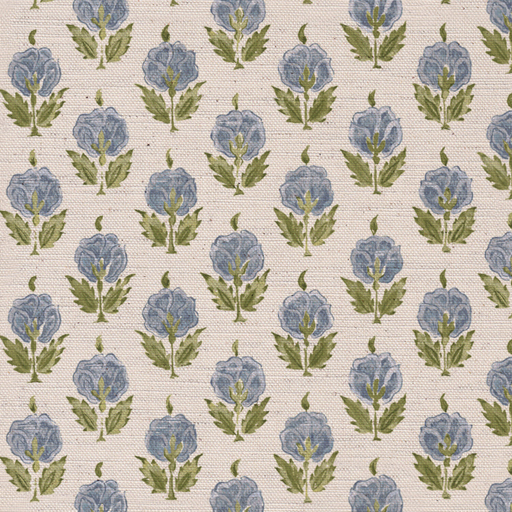 CW: Soft cornflower blue and green | BASE: Mercia Linen & Natural Luxury Linen | HERO