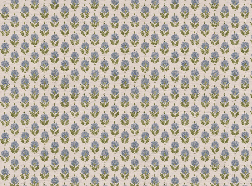 CW: Soft cornflower blue and green | BASE: Mercia Linen & Natural Luxury Linen