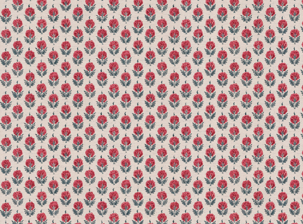 CW: Warm red and blue light ground | BASE: Mercia Linen & Natural Luxury Linen