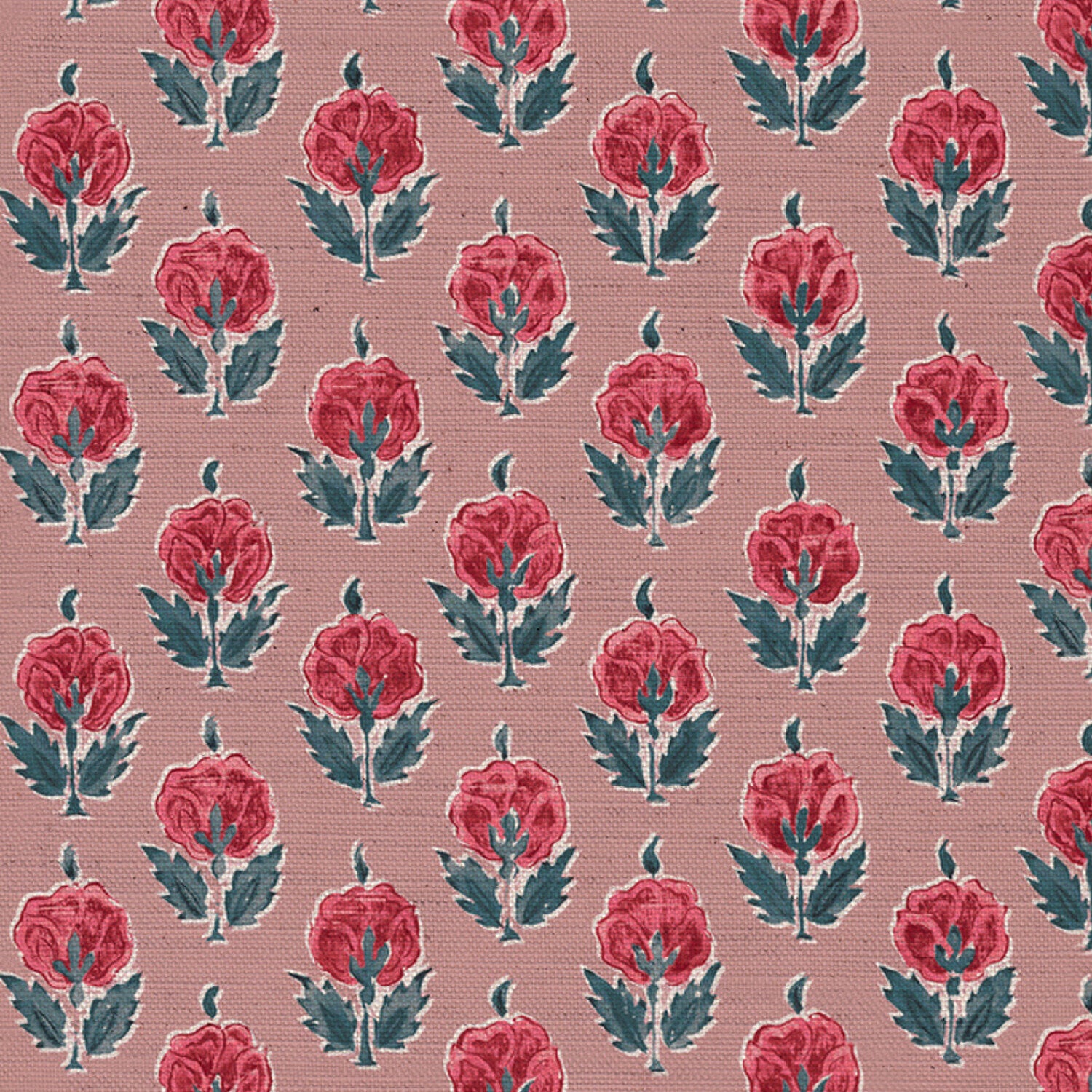 CW: Warm red and blue pink ground | BASE: Mercia Linen & Natural Luxury Linen | HERO