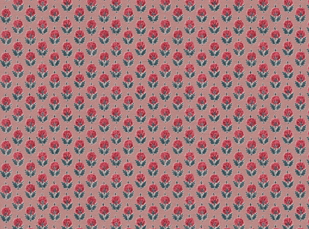 CW: Warm red and blue pink ground | BASE: Mercia Linen & Natural Luxury Linen
