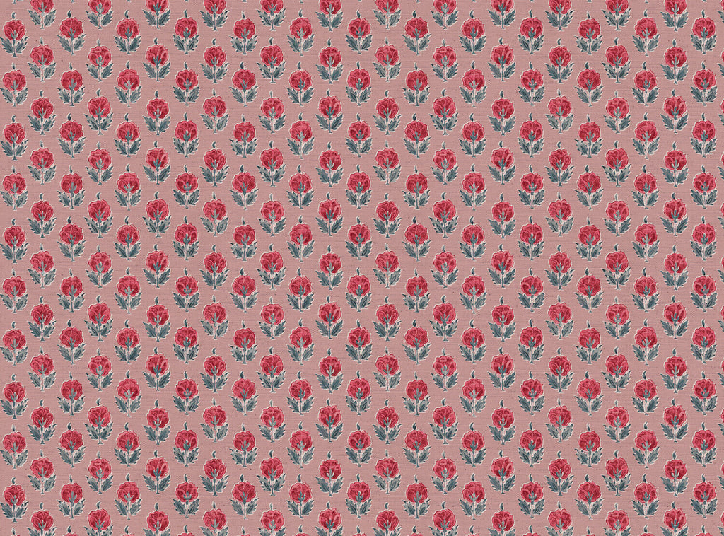 CW: Warm red and blue soft pink ground | BASE: Mercia Linen & Natural Luxury Linen