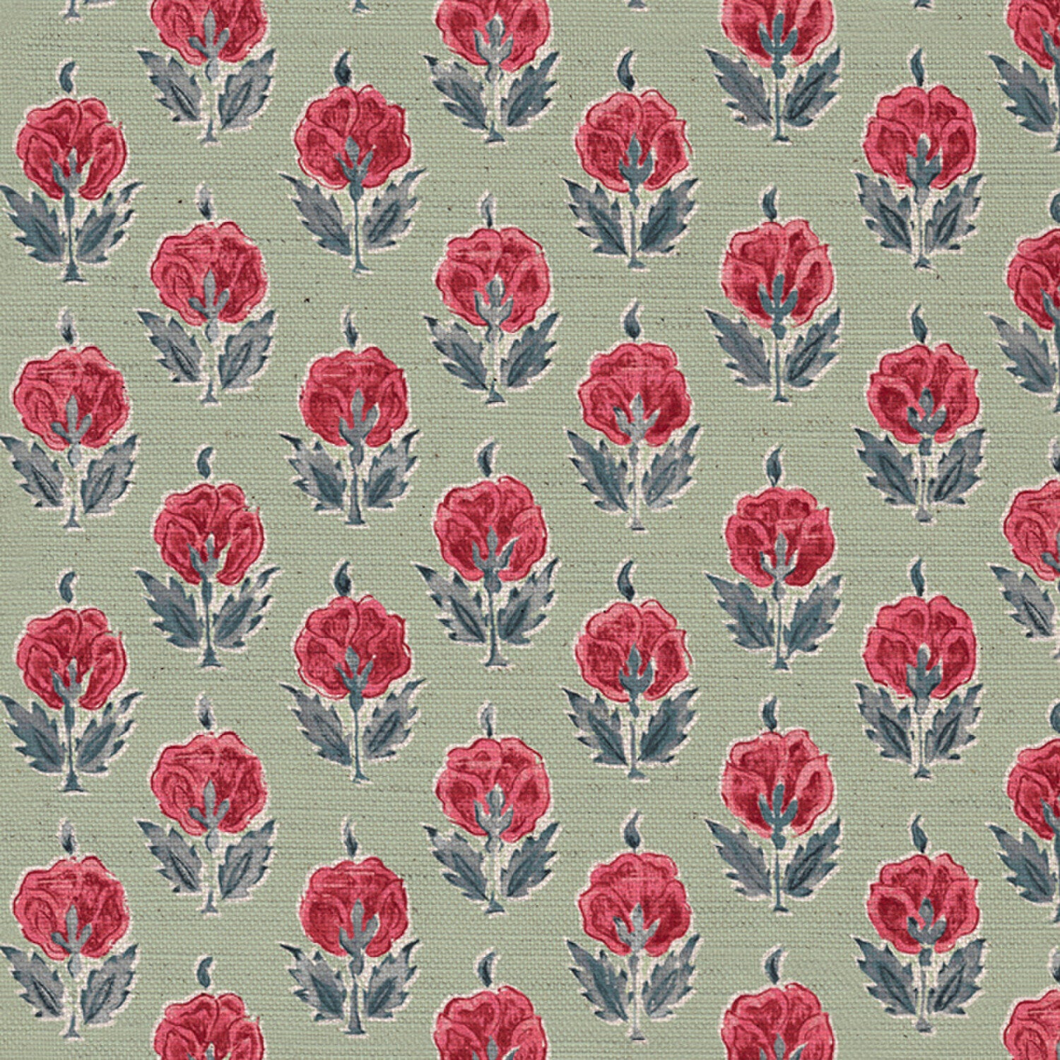 CW: Warm red and blue soft sage ground | BASE: Mercia Linen & Natural Luxury Linen | HERO