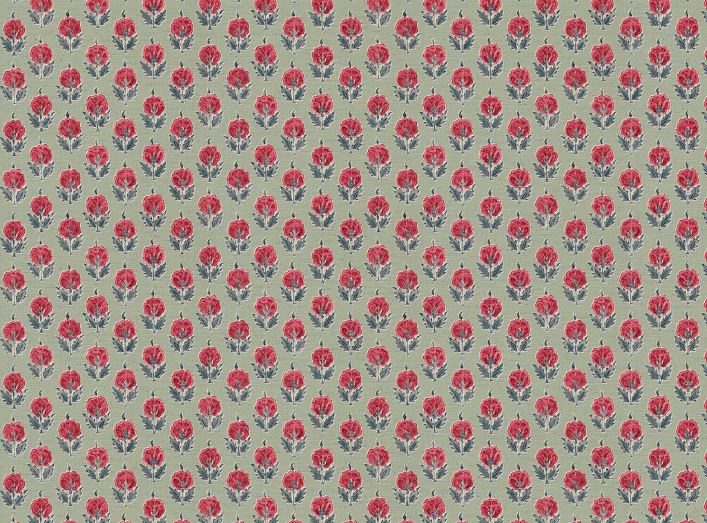 CW: Warm red and blue soft sage ground | BASE: Mercia Linen & Natural Luxury Linen