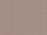 Warm red and blue soft sage ground
