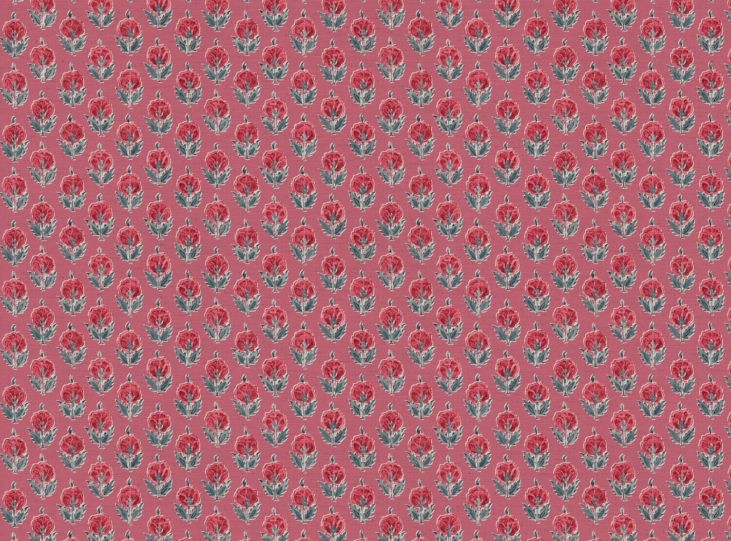 CW: Warm red and blue with red pink ground | BASE: Mercia Linen & Natural Luxury Linen