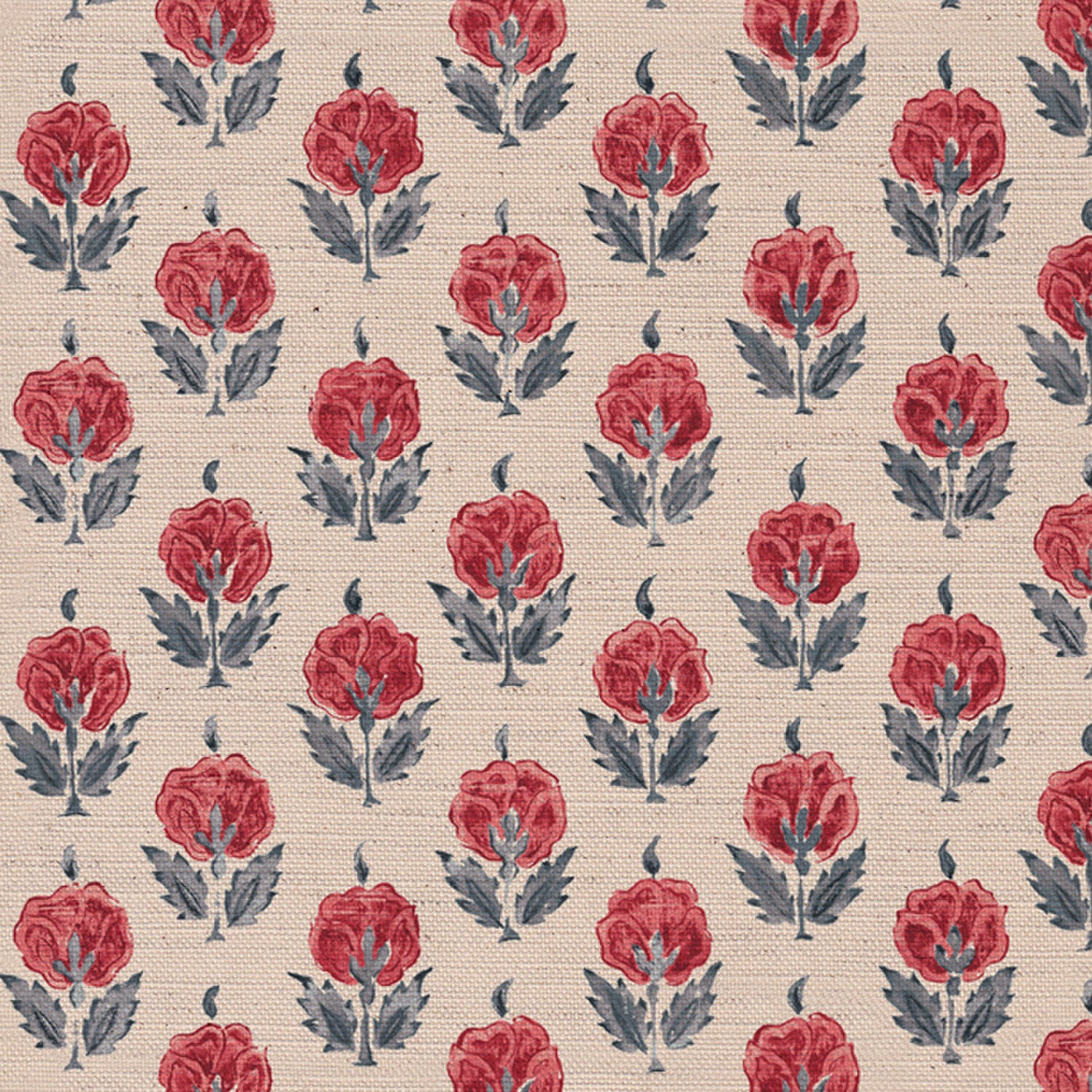 CW: Warm red and grey blue | BASE: Mercia Linen & Natural Luxury Linen | HERO