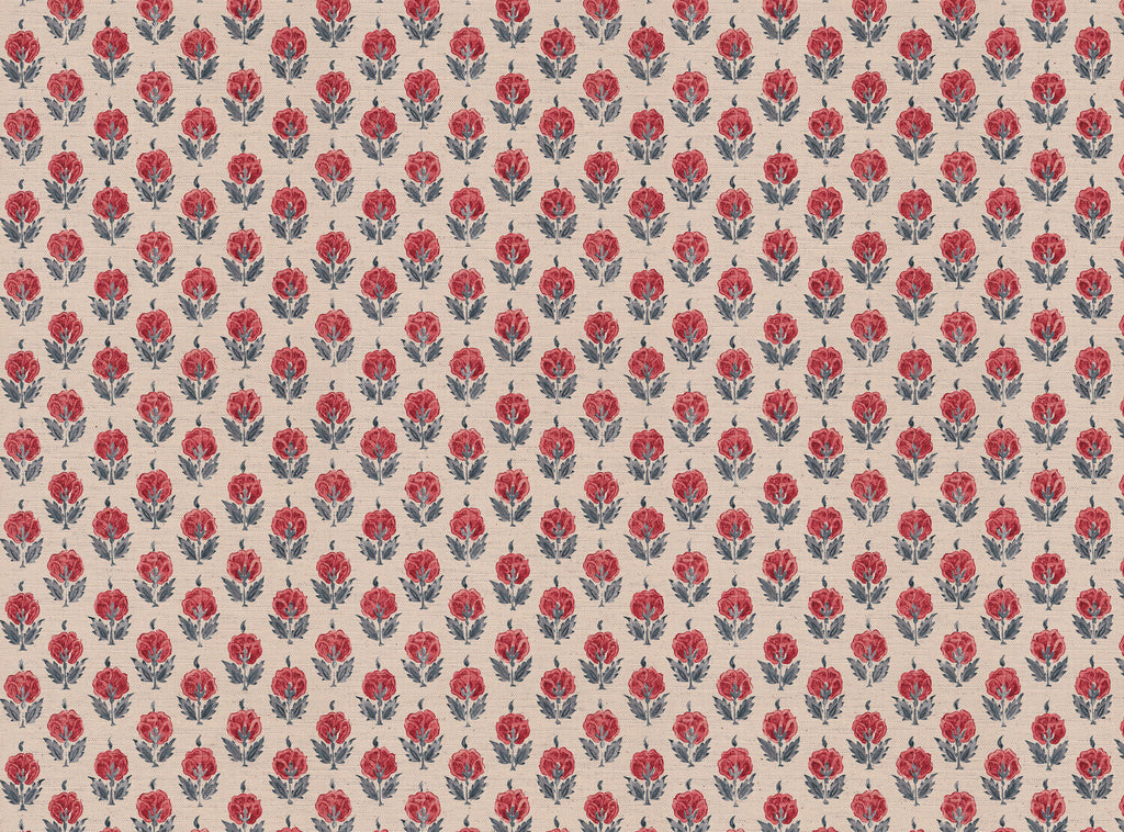 CW: Warm red and grey blue | BASE: Mercia Linen & Natural Luxury Linen