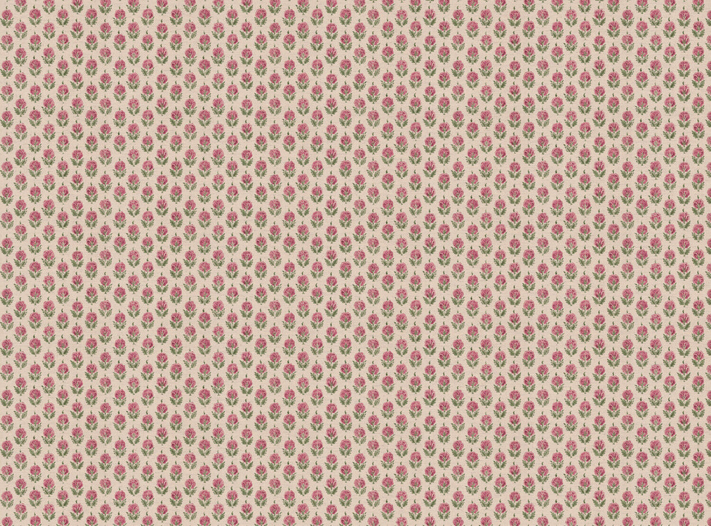 CW: Wild orchid pink and green | BASE: Mercia Linen & Natural Luxury Linen