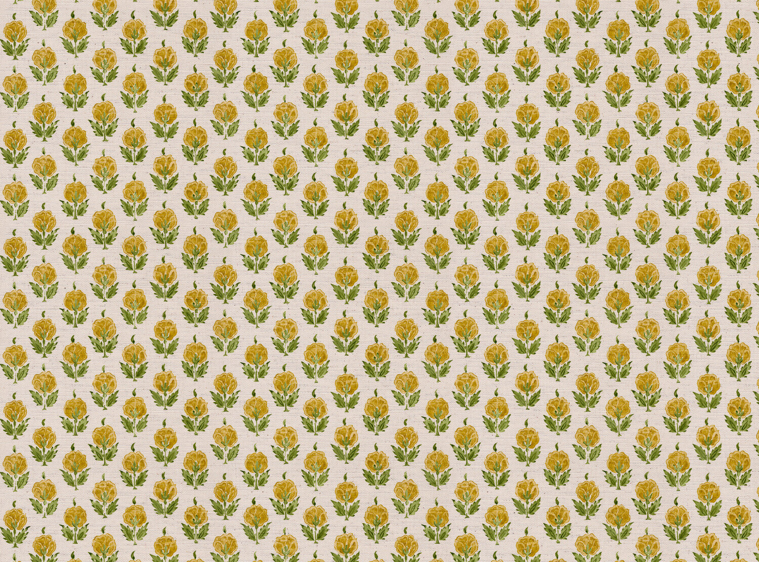 CW: Yellow and green white ground | BASE: Mercia Linen & Natural Luxury Linen