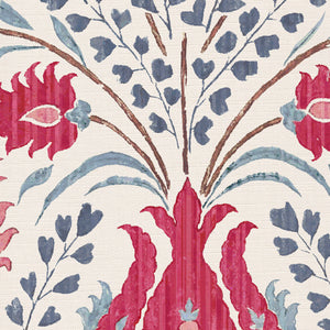 Warm red and grey blue