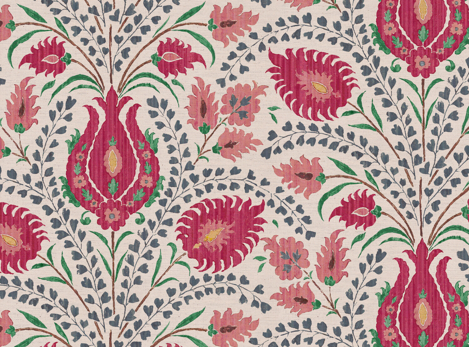 CW: Pinky red grey blue and green | BASE: Natural Luxury Linen