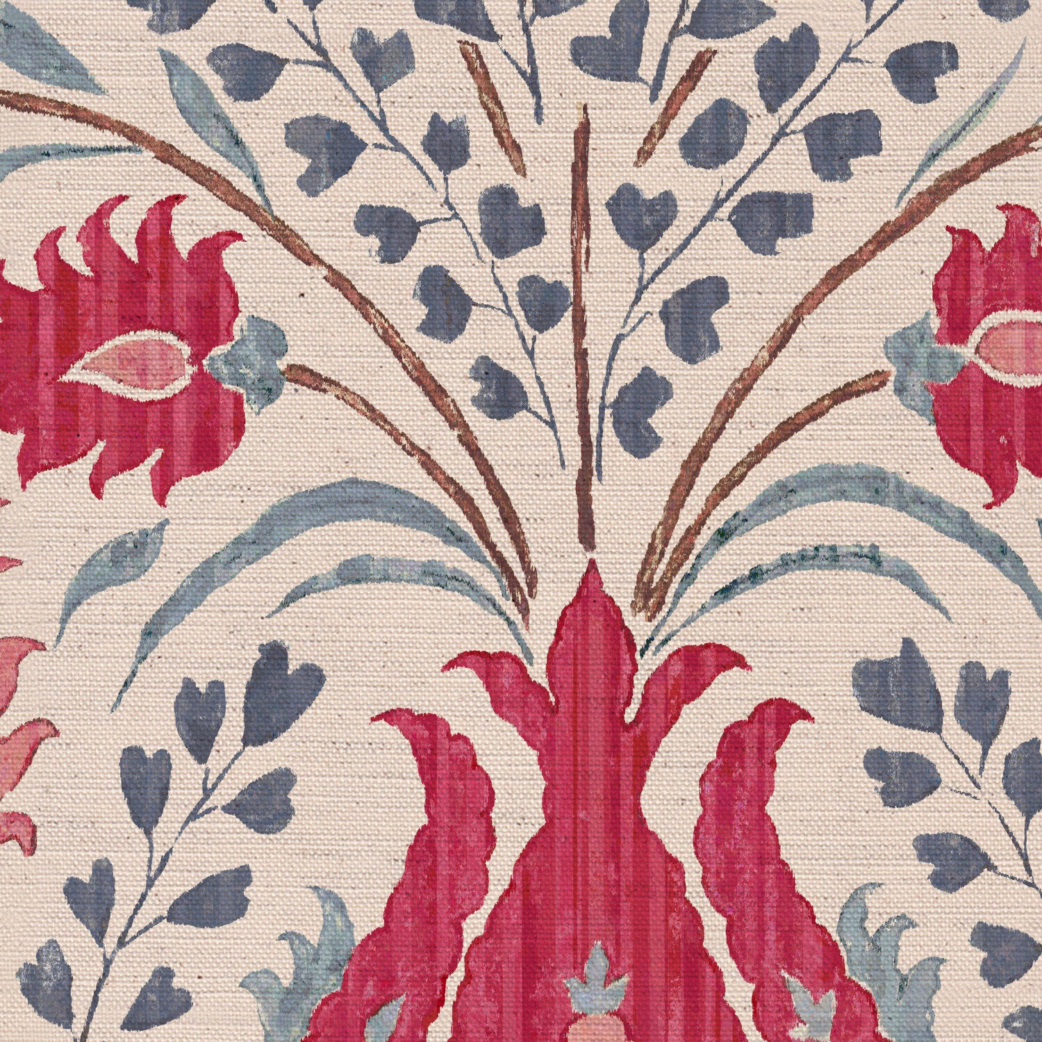 CW: Warm red and grey blue | BASE: Natural Luxury Linen | HERO