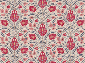Warm red and grey blue