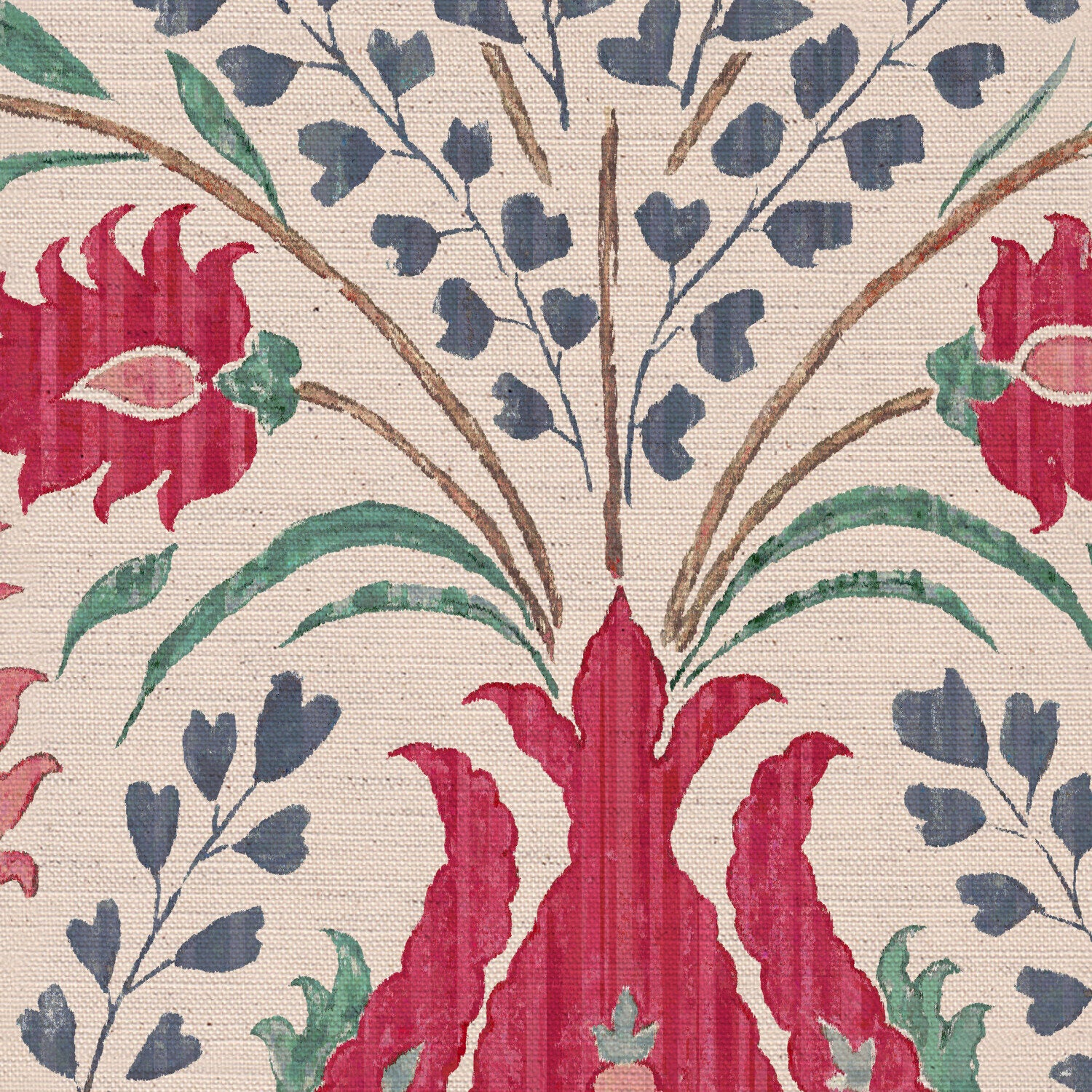 CW: Warm red grey blue and grey green | BASE: Natural Luxury Linen | HERO