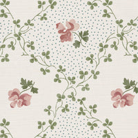 Soft putty pink and green