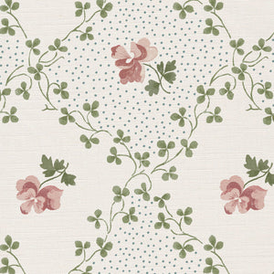 Soft putty pink and green