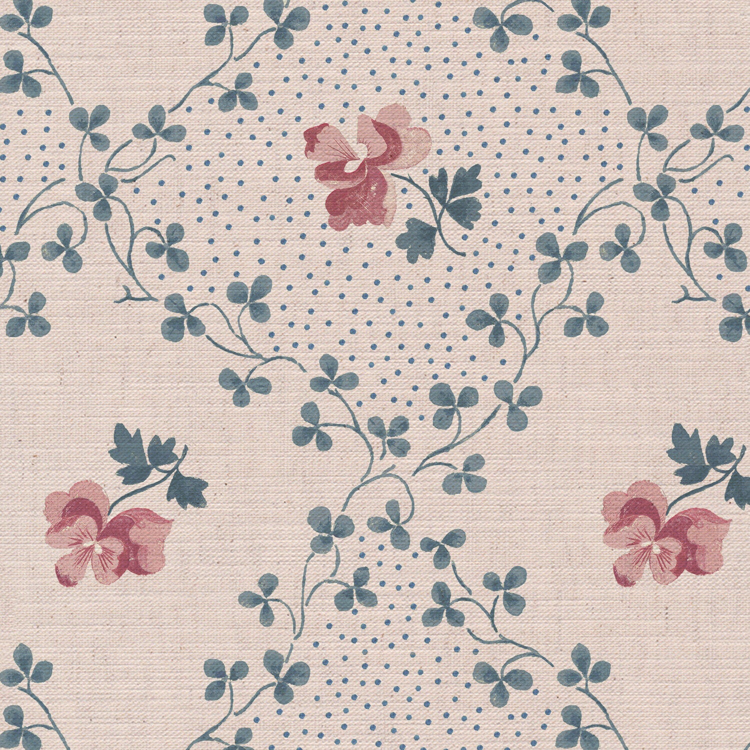 CW: Soft dusky pink and blue | BASE: Mercia Linen | HERO
