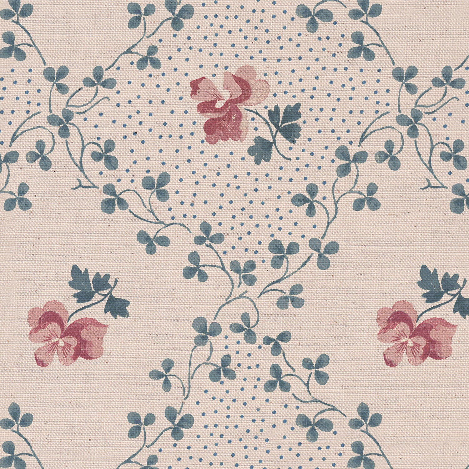 CW: Soft dusky pink and blue | BASE: Natural Luxury Linen | HERO
