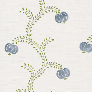 Soft cornflower blue and green