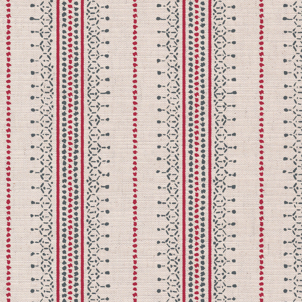 CW: Warm red and grey blue white ground | BASE: Mercia Linen | HERO