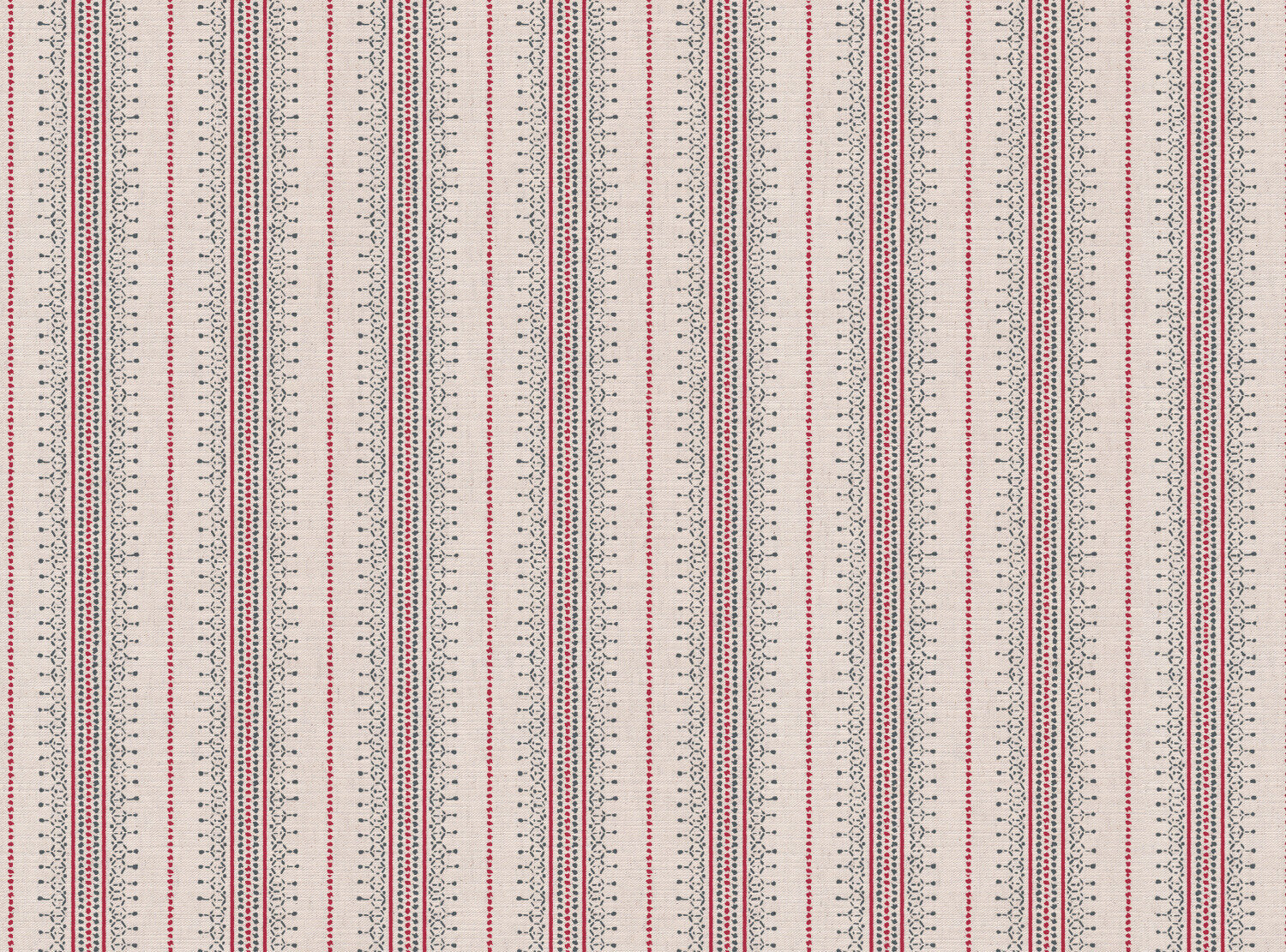 CW: Warm red and grey blue white ground | BASE: Mercia Linen