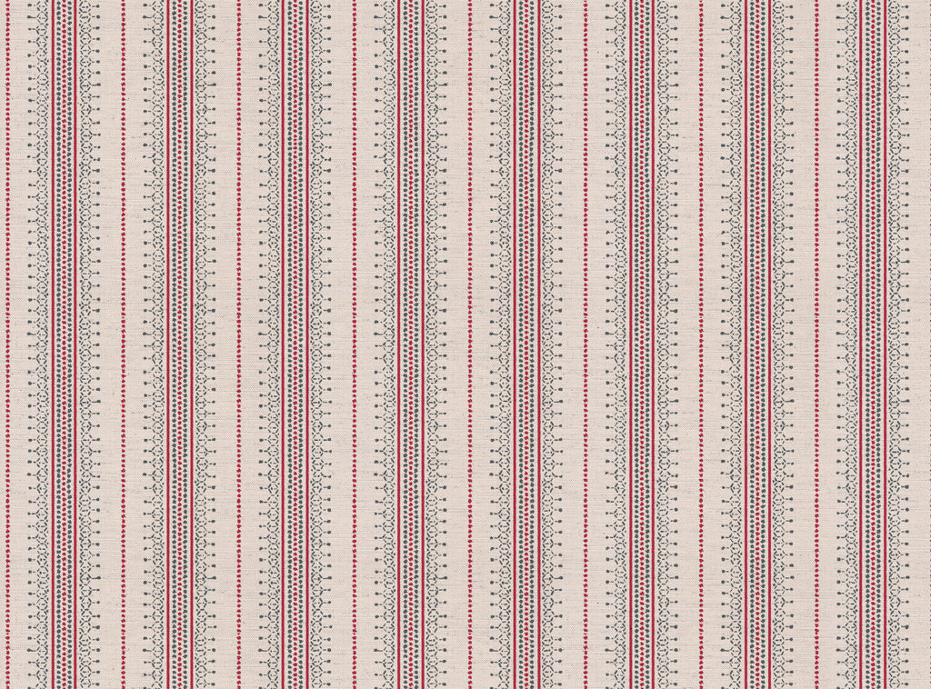 CW: Warm red and grey blue white ground | BASE: Natural Luxury Linen