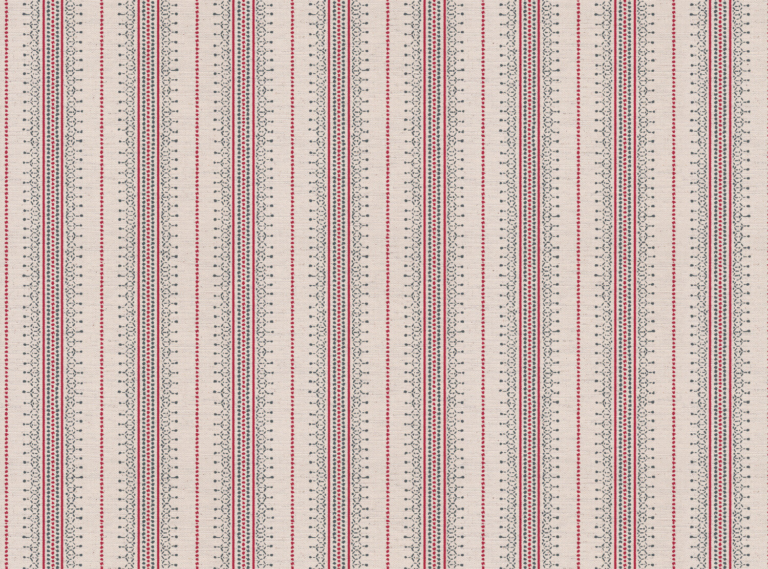 CW: Warm red and grey blue white ground | BASE: Natural Luxury Linen