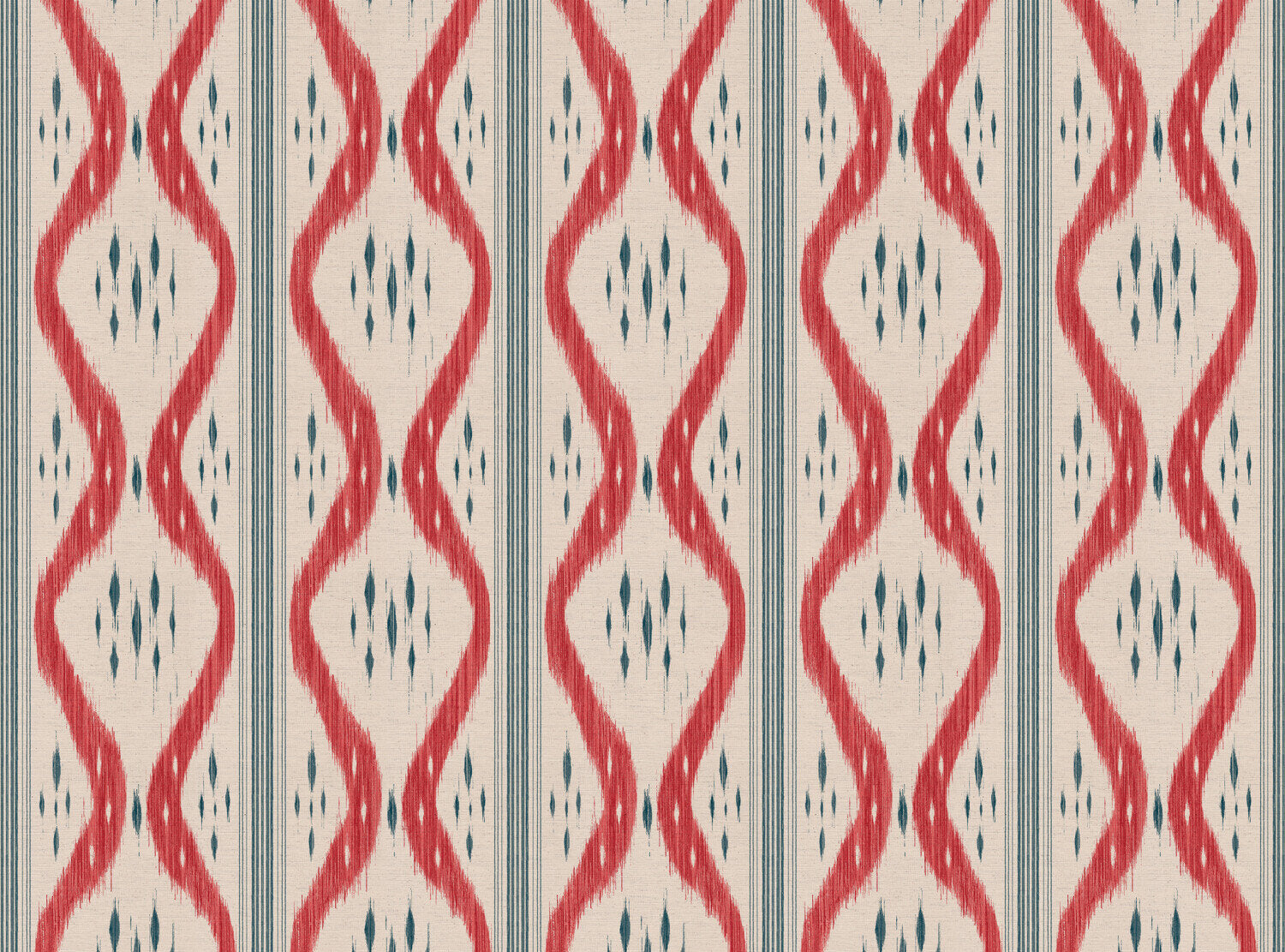CW: Coral and grey blue | BASE: Natural Luxury Linen