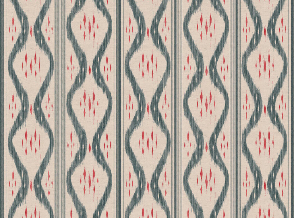 CW: Grey blue and coral | BASE: Natural Luxury Linen