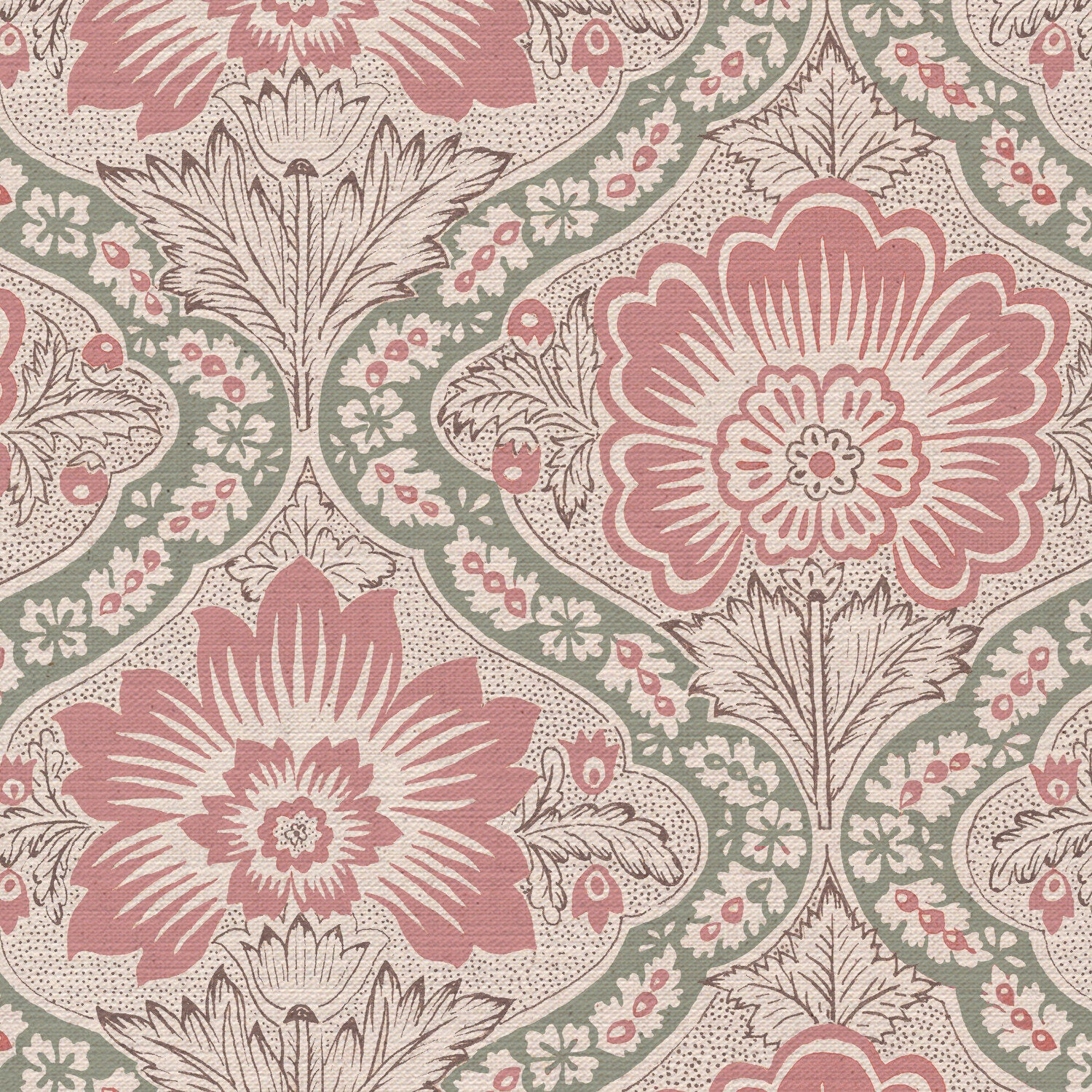 CW: Soft pink and green | BASE: Mercia Linen | HERO