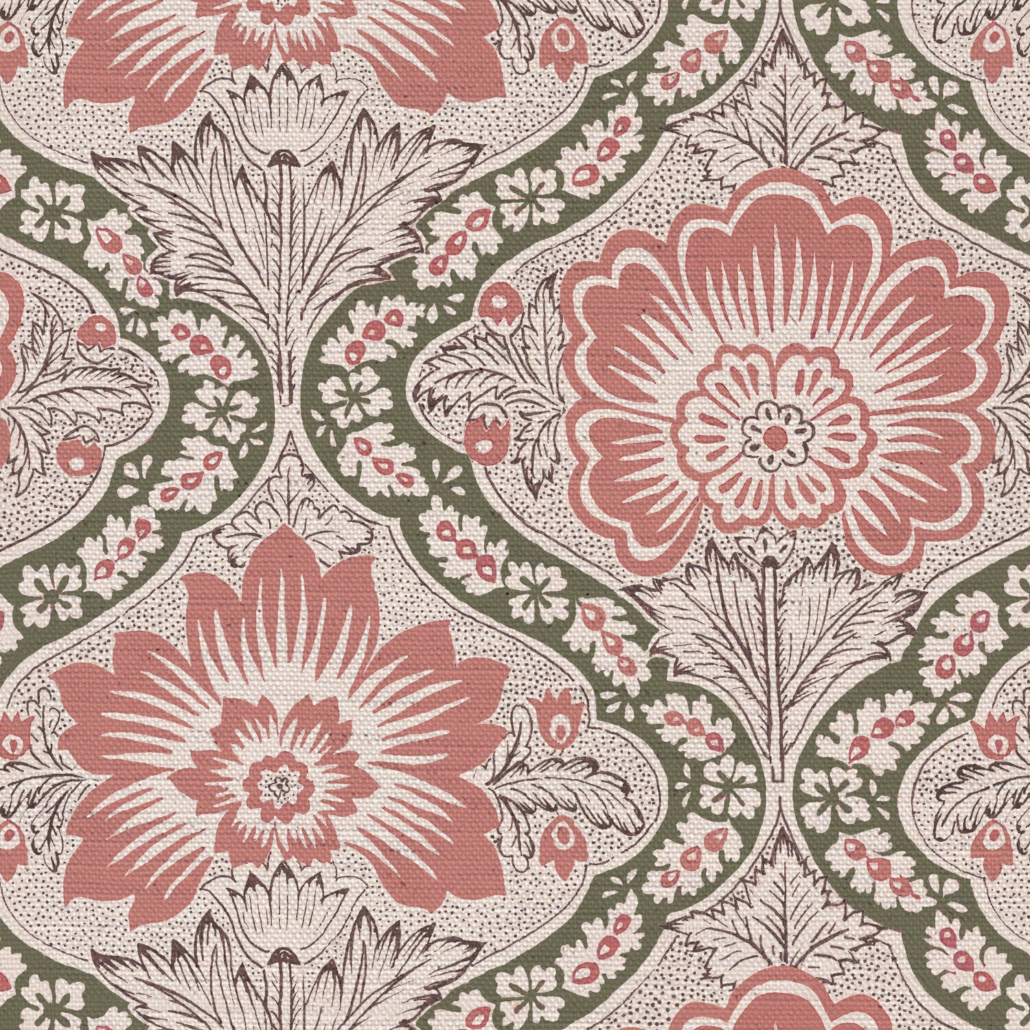 CW: Pink and green | BASE: Natural Luxury Linen | HERO
