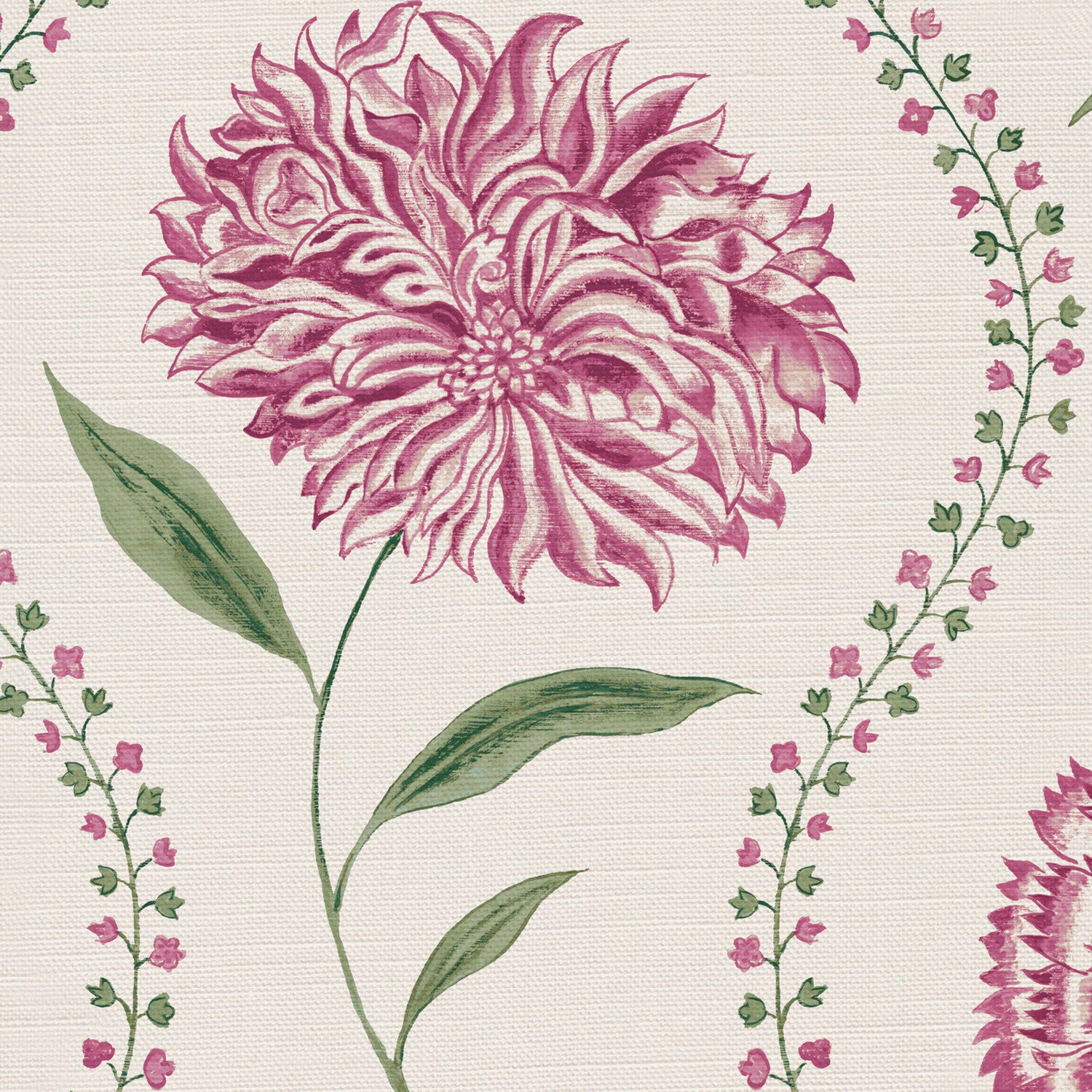 CW: Carmine pink and green | BASE: Luxury Linen | HERO