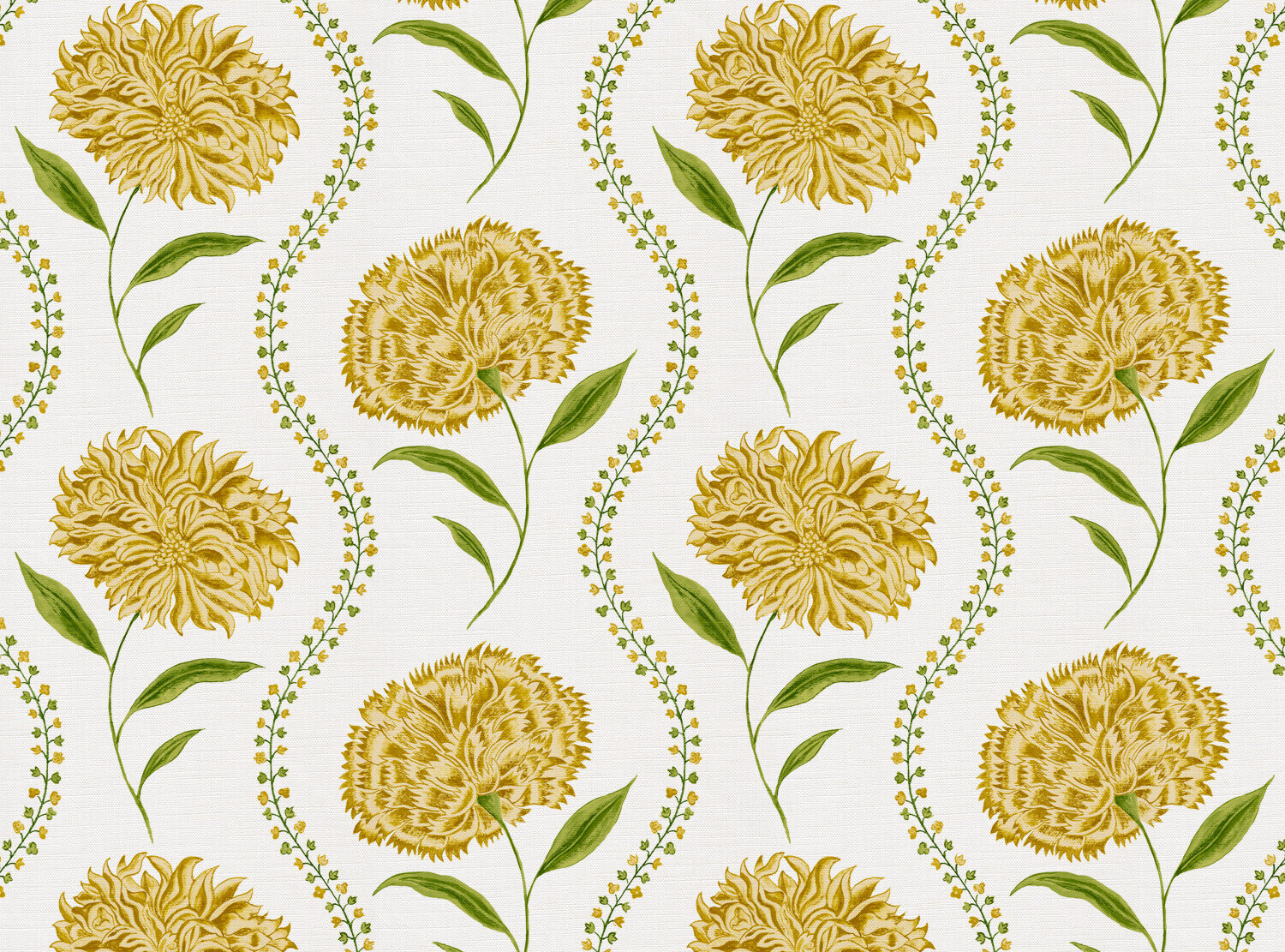 CW: Yellow and green white ground | BASE: Luxury Linen