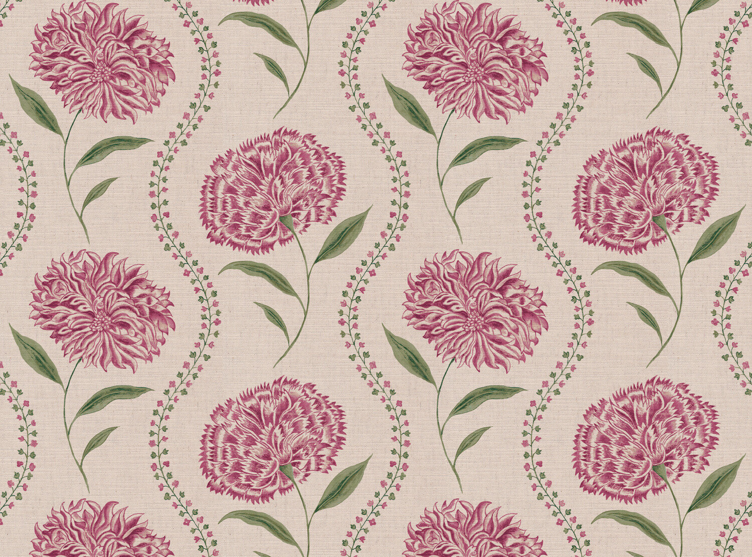 CW: Carmine pink and green | BASE: Mercia Linen