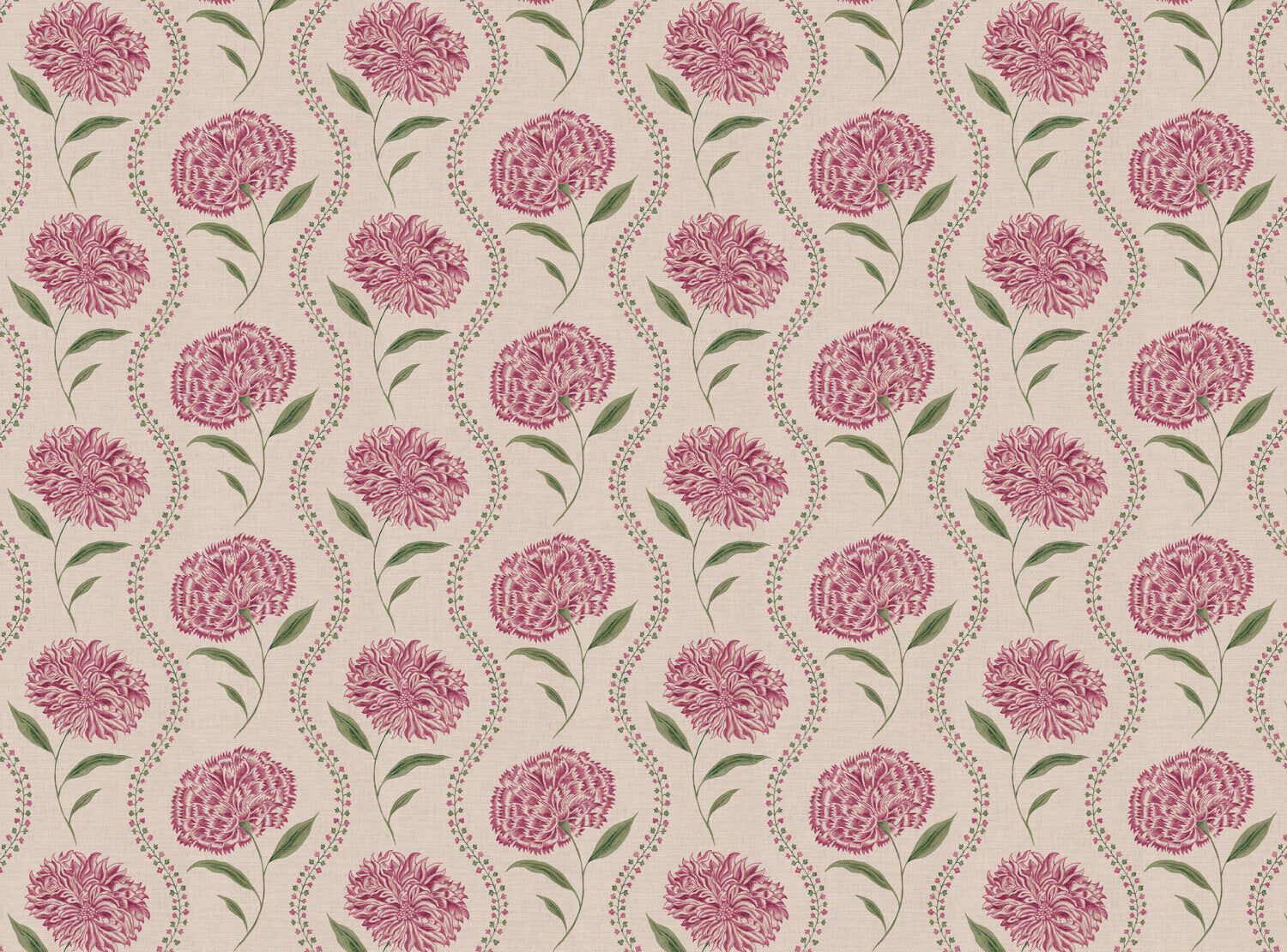 CW: Carmine pink and green | BASE: Mercia Linen