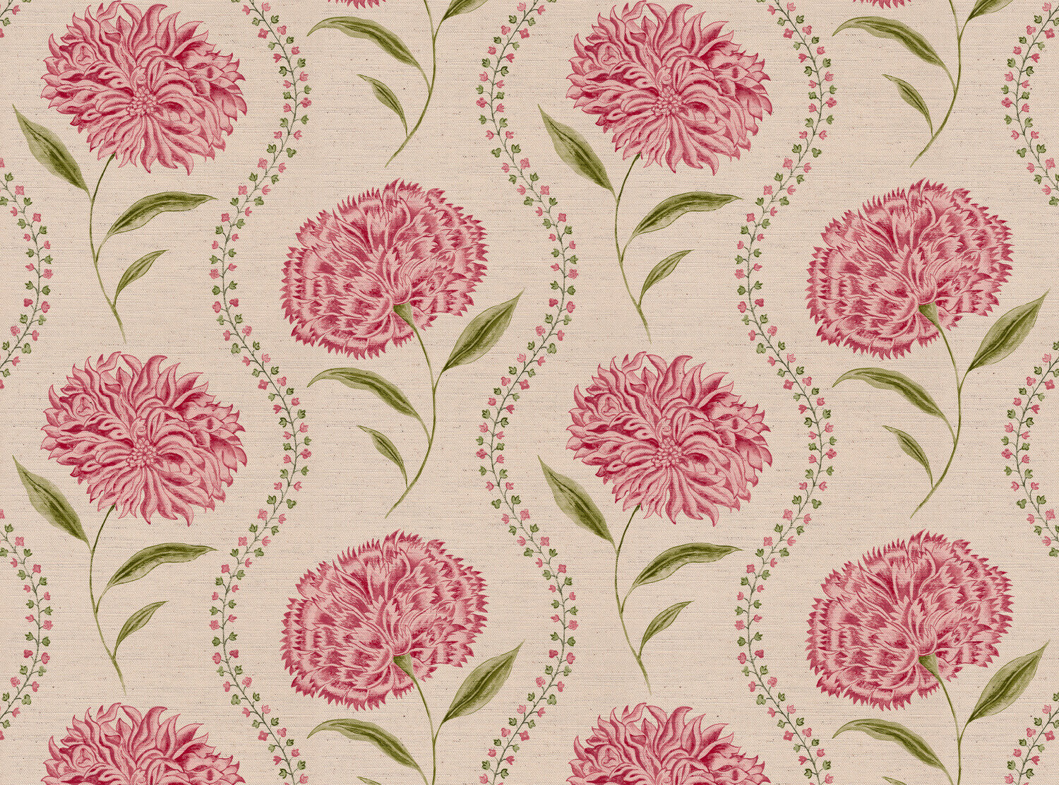 CW: Pink rouge and green | BASE: Natural Luxury Linen