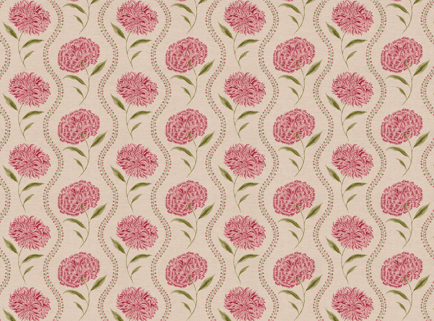 CW: Pink rouge and green | BASE: Natural Luxury Linen