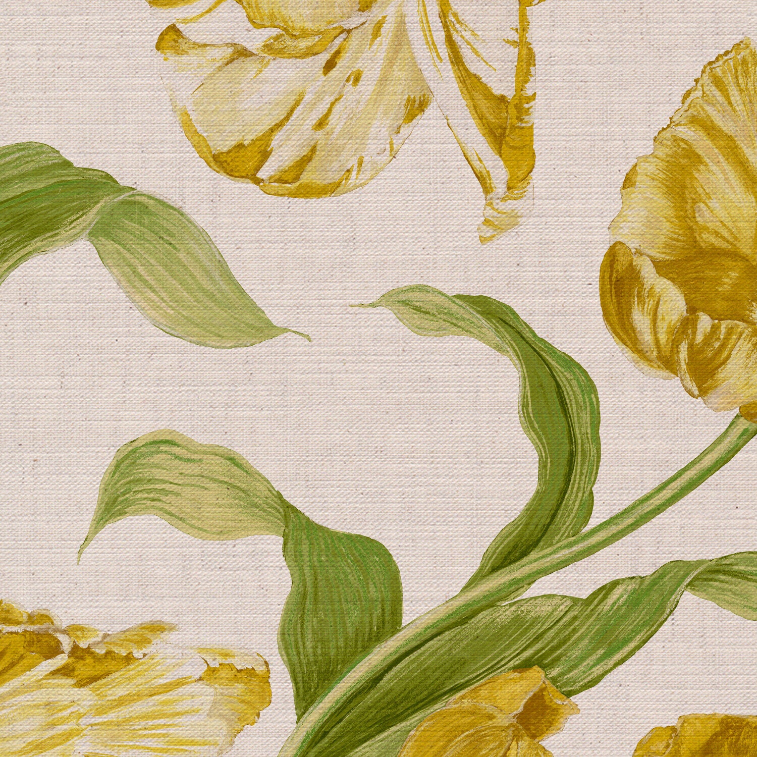 CW: Bright yellow and green | BASE: Mercia Linen | HERO