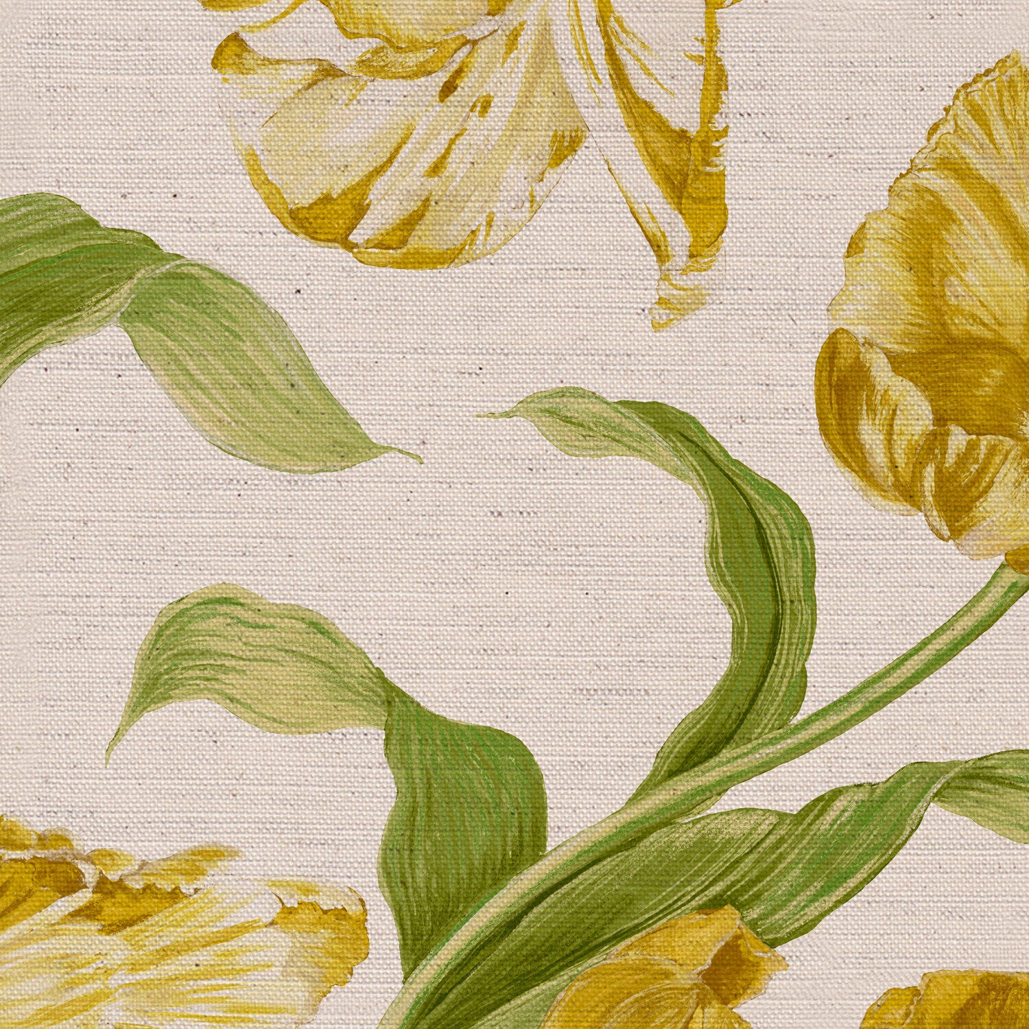 CW: Bright yellow and green | BASE: Natural Luxury Linen | HERO
