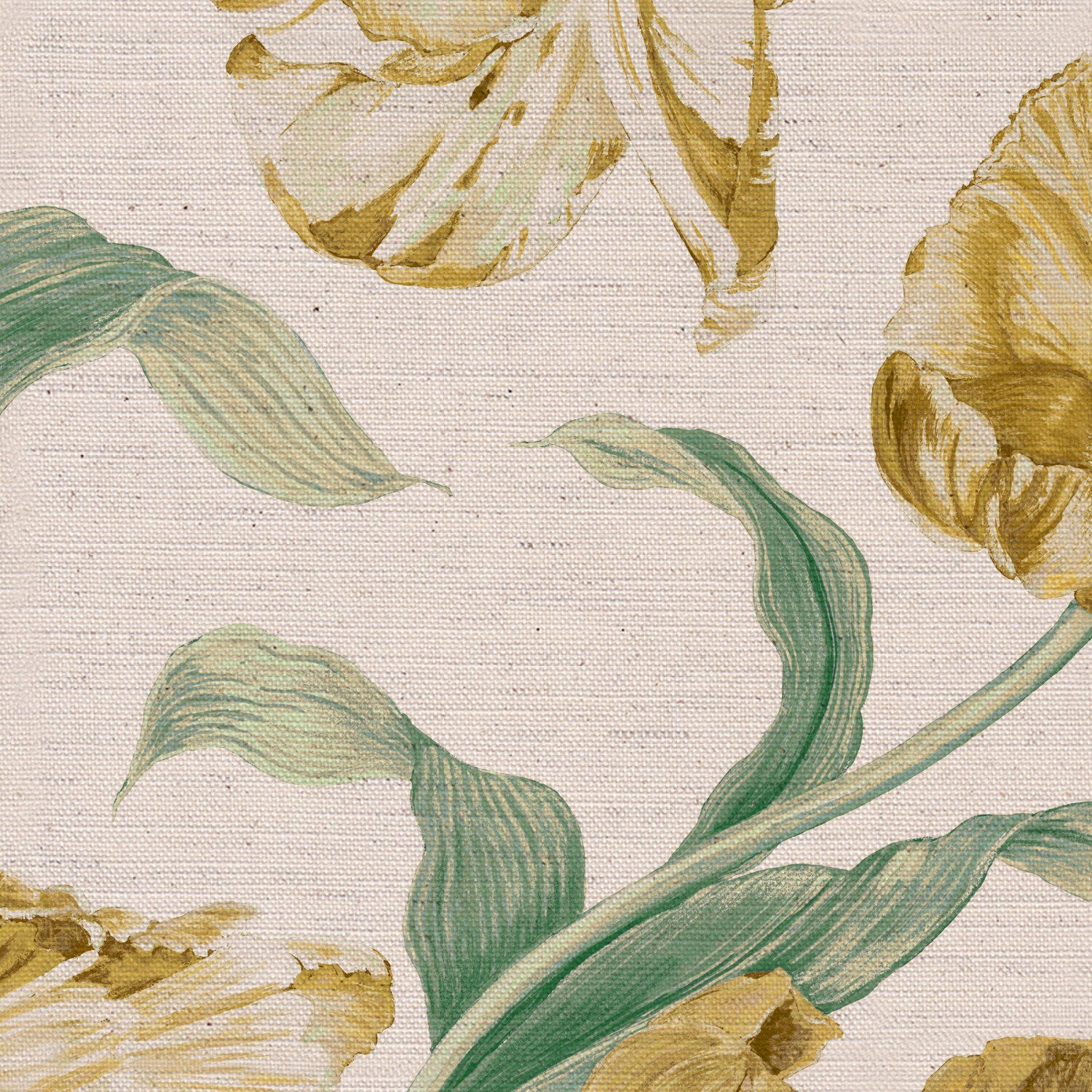 CW: Yellow and soft emerald | BASE: Natural Luxury Linen | HERO