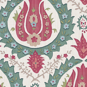 Soft pinky red green gold and blue