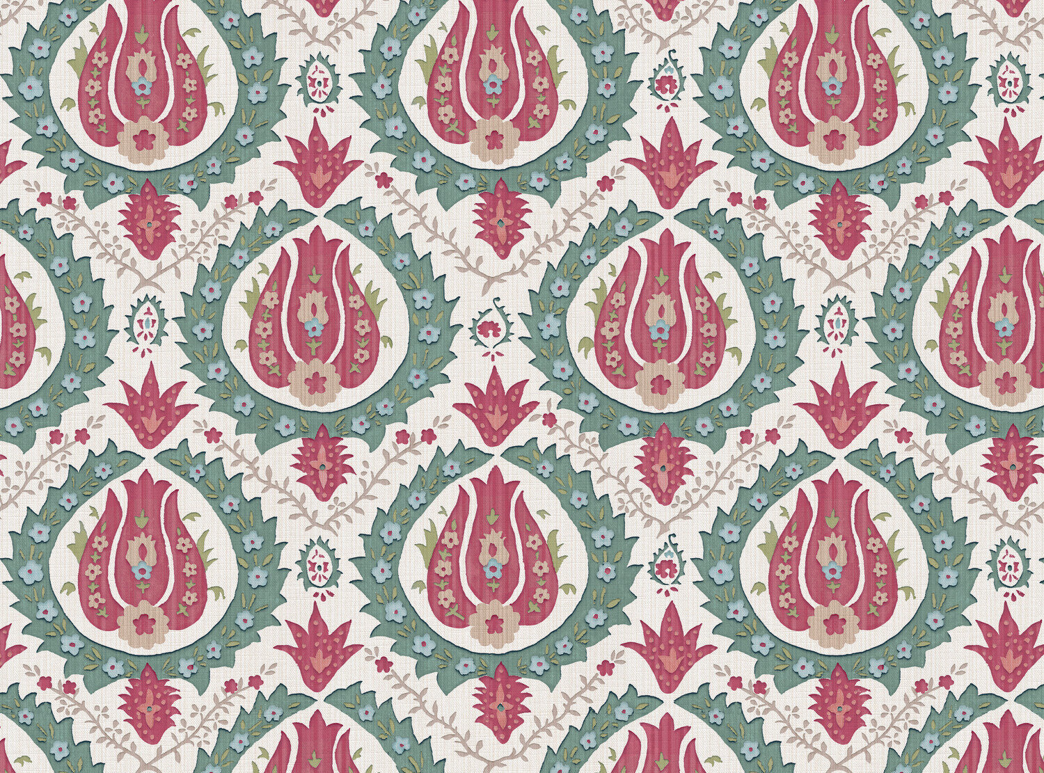 CW: Soft pinky red green gold and blue | BASE: Luxury Linen