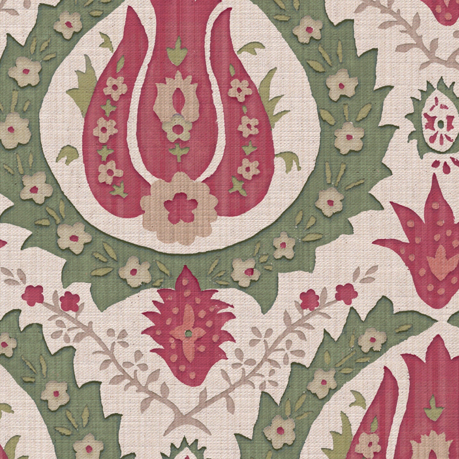 CW: Soft red green and gold | BASE: Mercia Linen | HERO